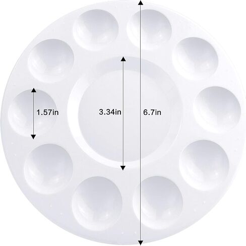 8pcs Paint Tray Palettes, Plastic White Palettes for Kids & Students,Paint Tray for Art Class,Craft DIY or Have a Birthday Painting Party in Kuwait