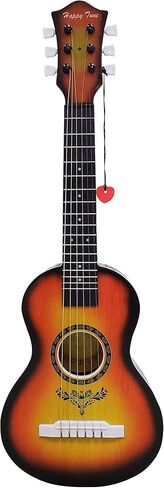 23" Acoustic Guitar, Kids 6 String Toy Guitar - Realistic Steel Strings - Beginner Practice First Musical Instrument for Children, Toddlers (Brown) in Kuwait