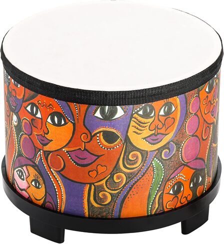 Tosnail 8 Inch Floor Tom Drum with Storage Bag and Mallets for Kids, Percussion Instrument Musical Toy for Children, Toddlers, Christmas Birthday Gift - Face Pattern in Kuwait
