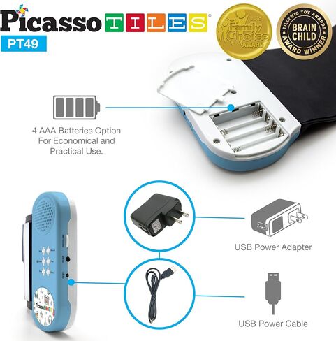 PicassoTiles® PT49 Kid's 49-Key Flexible Roll-Up Educational Electronic Digital Music Piano Keyboard w/Recording Feature, 8 Different Tones, 6 Educational Demo Songs & Build-in Speaker - Rainbow in Saudi Arabia