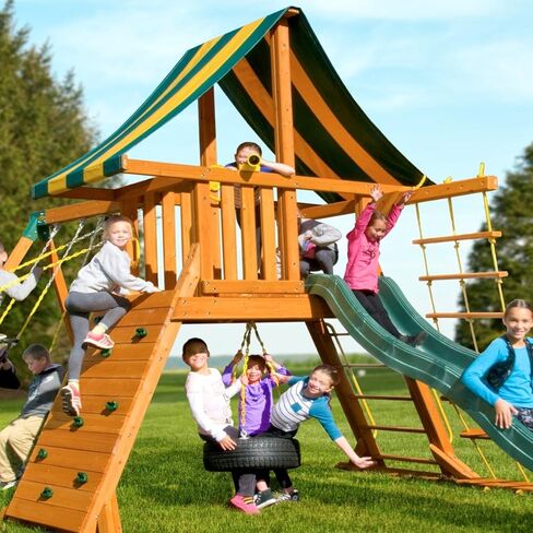 Eastern Jungle Gym Extra Large Plastic Toy Telescope Swing Set Accessory Green for Outdoor Wooden Swing Set in Kuwait