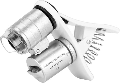 Microscope Accessories Kit for Adult 60X Optical Zoom Magnifier Micro Camera Clip LED Lenses Accessory in Kuwait