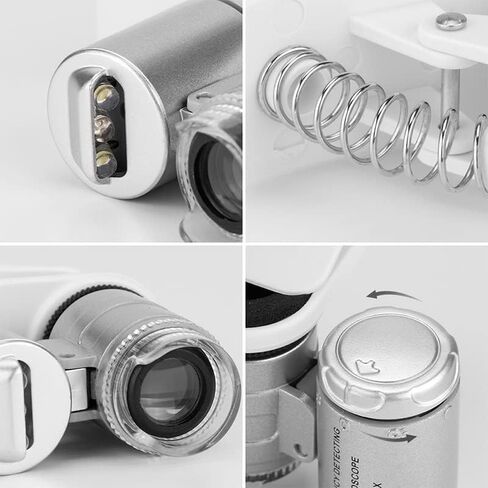 Microscope Accessories Kit for Adult 60X Optical Zoom Magnifier Micro Camera Clip LED Lenses Accessory in Kuwait