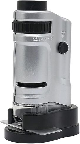 Microscope Accessories Kit for Adult Mini Microscope Handheld Portable Microscope with LED Light 20X-40X Zoom Microscope Magnifier Accessory in Kuwait