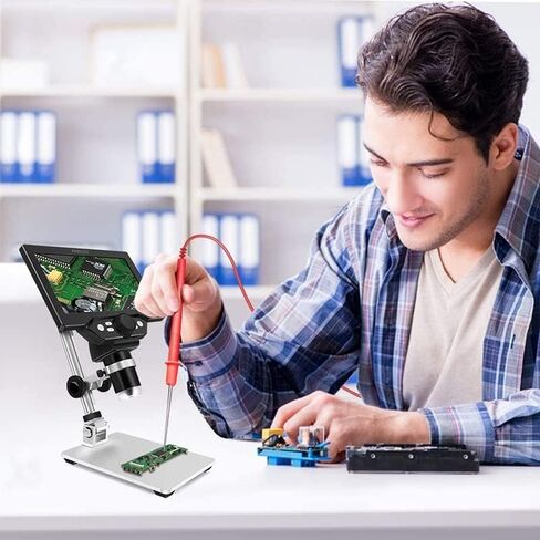 Microscope Accessories Kit for Adult 7 Inch LCD Digital Microscope 1-1200X USB Maginfication 12MP Handheld Electronic Microscope Camera Accessory in Kuwait