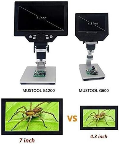 Microscope Accessories Kit for Adult 7 Inch LCD Digital Microscope 1-1200X USB Maginfication 12MP Handheld Electronic Microscope Camera Accessory in Kuwait