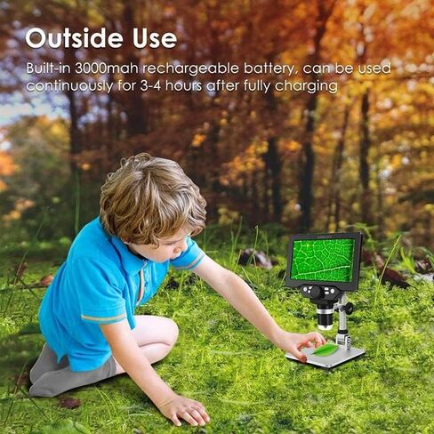 Microscope Accessories Kit for Adult 7 Inch LCD Digital Microscope 1-1200X USB Maginfication 12MP Handheld Electronic Microscope Camera Accessory in Kuwait