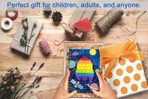 Pop Notebook for Kids, Fidget Girls Diary Journal 8.5x5.3 Inches 160 Lined Pages with 6 Multicolor Pen Spiral Journal for Teenage School Writing Drawing Pop Unicorn It Gifts Stuff Age 6 8 10 12 in Kuwait