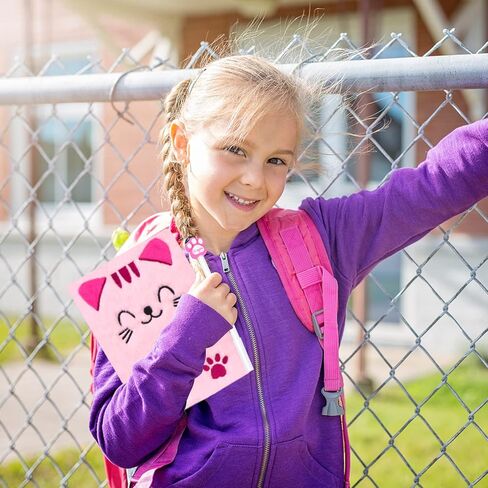 Fluffy Cute Cat Diary with Lock and Pen for Girls,Kids diary, Plush Journal Notebook Set,80 Lined Sheet, School, Birthday Gift A5 in Kuwait