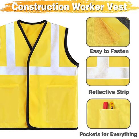 iPlay, iLearn Construction Worker Costumes for Boys, Toddler Dress Up Clothes, Kid Builder Career Outfit, Tool Belt Vest Hat, Pretend Role Play Toy Set, Halloween Birthday Gift 3 4 5 6 Years Old Child in Saudi Arabia