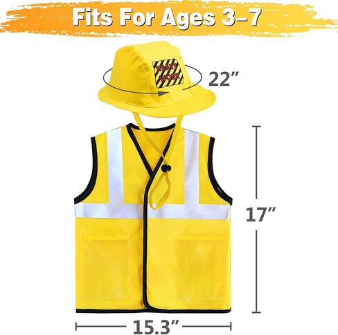 iPlay, iLearn Construction Worker Costumes for Boys, Toddler Dress Up Clothes, Kid Builder Career Outfit, Tool Belt Vest Hat, Pretend Role Play Toy Set, Halloween Birthday Gift 3 4 5 6 Years Old Child in Saudi Arabia