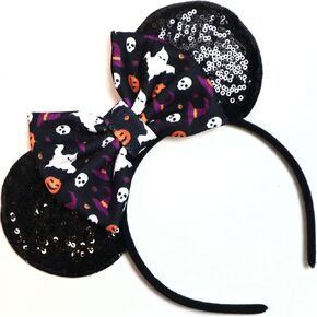 CLGIFT Halloween Minnie Ears, Orange Minnie Ears, Black Web Mickey Ears Headband, Halloween Minnie Costume, Jack in Kuwait