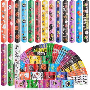 صفعة الأساور الاطفال حزب تفضل 48pcs المفاجئة سوار المعصم العصابات للبنين بنات هدية عيد ميلاد صندوق الكنز الفصول الدراسية المكافآت جودي حقيبة الحشو بيناتا حشو عيد الميلاد عيد الفصح عيد الحب لوازم الهالوين in Kuwait