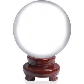 LONGWIN 100mm (3.9 in) Divination Black Crystal Ball Obsidian Healing Crystals Home Decorations Meditation Ornaments