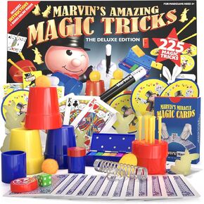 Marvin's Magic - 125 Amazing Magic Tricks for Children - Kids Magic Set - Magic Kit for Kids Including Magic Wand, Card Tricks + Much More - Suitable for Age 6+