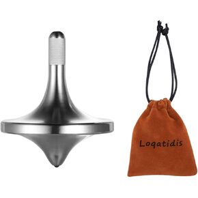 Stainless Steel Spinning Top, Premium Exquisite Well Made Metal Desk EDC Toys, Spin Long Time Perfect Balance, Help Relieve Stress, Anxiety (Black 3PCS / Small + Medium + Large)