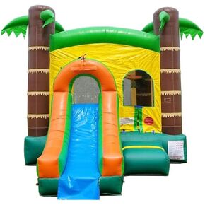 Inflatable Bounce House with Slide for Kids 12 x 12 x 18 Foot - Backyard Building Block Combo Bouncer, Outdoor Toys, Jumpers for Kids - includes: Blower, Stakes, and Storage Bag in Kuwait