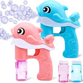 JOYIN 2 Bubble Guns Kit, Whale Automatic Bubble Maker Blower Machine with 4 Bubble Solutions for Kids, Bubble Blaster, Summer Toy, Birthday, Outdoor & Indoor Activity, Easter, Valentine Party Favors in Saudi Arabia