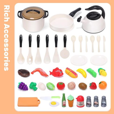 CUTE STONE Play Kitchen Accessories with Sound & Light Induction Cooktop in Saudi Arabia