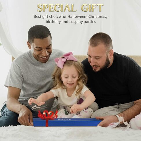 عصا سحرية من kwistq تضيء لعبة الساحر القابلة لإعادة الشحن مع دليل تعويذة وتذكرة سحرية وصندوق هدايا لعيد الميلاد والهالوين وحفلات أعياد الميلاد in Kuwait