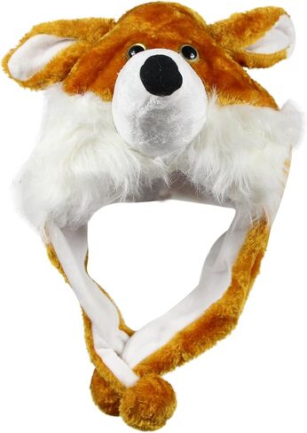 Plush Fun Animal Hats One Size Cap Polyester With Fleece Lining in Kuwait