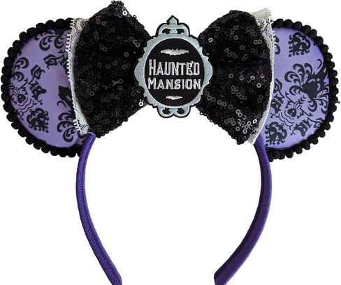 CLGIFT Halloween Minnie Ears, Orange Minnie Ears, Black Web Mickey Ears Headband, Halloween Minnie Costume, Jack in Saudi Arabia