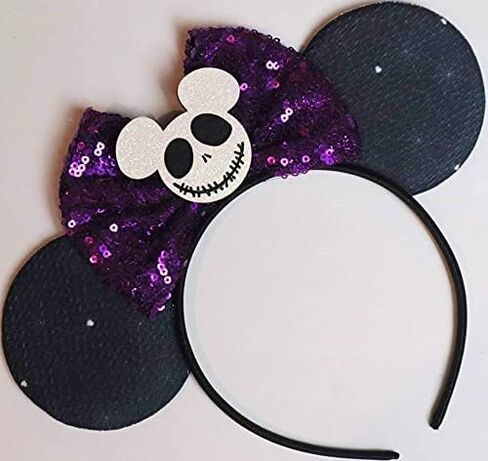 CLGIFT Halloween Minnie Ears, Orange Minnie Ears, Black Web Mickey Ears Headband, Halloween Minnie Costume, Jack in Saudi Arabia