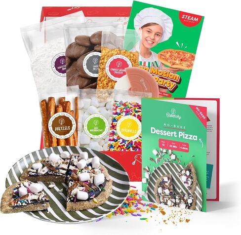 BAKETIVITY No-Bake Crunch Bars Kids Baking Kit & STEAM Lessons | No Oven Required, Easy to Make Crunch Chocolate Bars for Kids Ages 6+ | Kids Baking Set with Pre-Measured Ingredients | Fun Kids Gift in Saudi Arabia