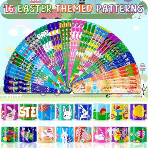 Slap Bracelets Kids Party Favors 48PCS Snap Bracelet Wrist Bands for Boys Girls Birthday Gift Treasure Box Classroom Rewards Goodie Bag Fillers Pinata Stuffers Xmas Easter Valentine Halloween Supplies in Saudi Arabia