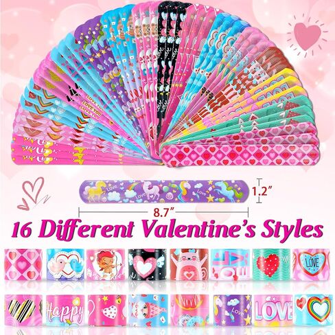 Slap Bracelets Kids Party Favors 48PCS Snap Bracelet Wrist Bands for Boys Girls Birthday Gift Treasure Box Classroom Rewards Goodie Bag Fillers Pinata Stuffers Xmas Easter Valentine Halloween Supplies in Kuwait