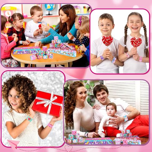 Slap Bracelets Kids Party Favors 48PCS Snap Bracelet Wrist Bands for Boys Girls Birthday Gift Treasure Box Classroom Rewards Goodie Bag Fillers Pinata Stuffers Xmas Easter Valentine Halloween Supplies in Kuwait
