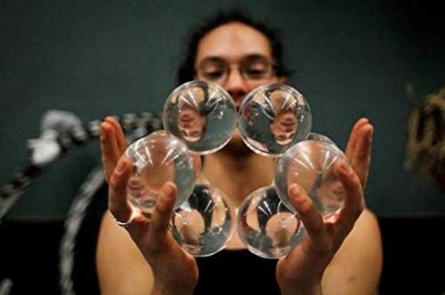 Clear Acrylic Contact Juggling Ball 45mm for Small Hands & Super Mini Transparent Practice Juggling Ball Sets Suitable for Multiple Balls Contact Juggling (2 x 45 mm) in Saudi Arabia