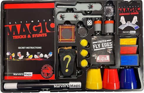 Marvin's Magic - 125 خدعة سحرية مذهلة للأطفال - مجموعة سحرية للأطفال - مجموعة سحرية للأطفال بما في ذلك العصا السحرية وخدع البطاقات + أكثر من ذلك بكثير - مناسبة لعمر 6 سنوات فما فوق in Kuwait
