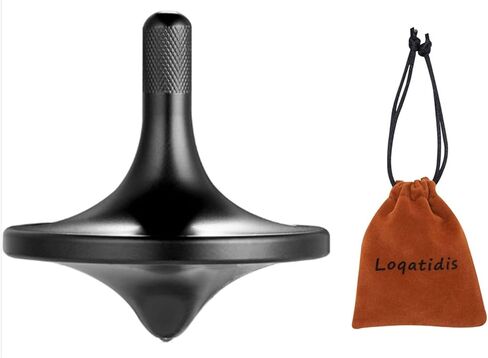 Stainless Steel Spinning Top, Premium Exquisite Well Made Metal Desk EDC Toys, Spin Long Time Perfect Balance, Help Relieve Stress, Anxiety (Black 3PCS / Small + Medium + Large) in Saudi Arabia