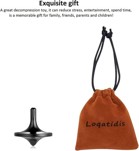 Stainless Steel Spinning Top, Premium Exquisite Well Made Metal Desk EDC Toys, Spin Long Time Perfect Balance, Help Relieve Stress, Anxiety (Black 3PCS / Small + Medium + Large) in Saudi Arabia