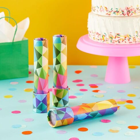 3 Pack Kaleidoscopes for Kids, Toy Party Favors for Birthday Goody Bag (Prism Pattern, 8x1.3 in) in Kuwait
