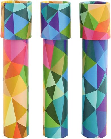 3 Pack Kaleidoscopes for Kids, Toy Party Favors for Birthday Goody Bag (Prism Pattern, 8x1.3 in) in Kuwait
