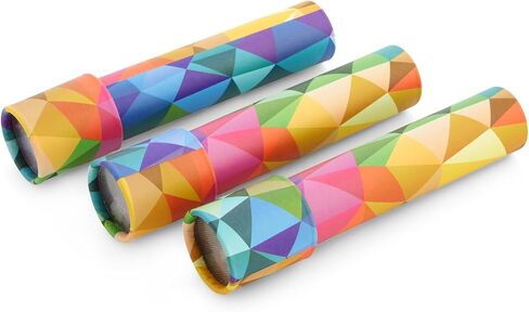 3 Pack Kaleidoscopes for Kids, Toy Party Favors for Birthday Goody Bag (Prism Pattern, 8x1.3 in) in Kuwait
