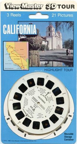 جولة كاليفورنيا المميزة - برنامج ViewMaster الكلاسيكي - 3 بكرات على البطاقة - جديد in Saudi Arabia