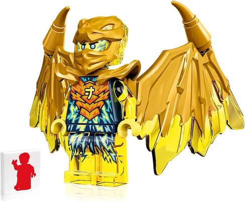 LEGO NINJAGO Crystalized Minifigure - Jay (Golden Dragon) with Wings and Gold Flame Sword 71768 in Saudi Arabia
