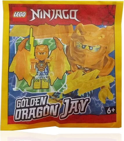 LEGO NINJAGO Crystalized Minifigure - Jay (Golden Dragon) with Wings and Gold Flame Sword 71768 in Saudi Arabia