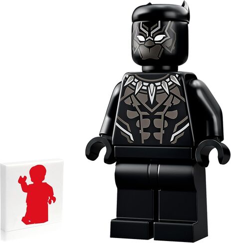 LEGO Marvel Avengers Super Heroes Minifigure - Black Panther with Jet (Limited Edition) with Minifigureland Tile in Saudi Arabia