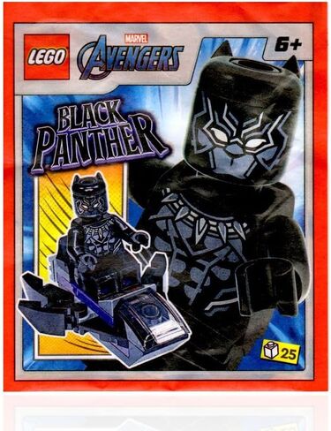 LEGO Marvel Avengers Super Heroes Minifigure - Black Panther with Jet (Limited Edition) with Minifigureland Tile in Saudi Arabia