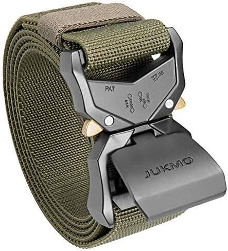 JUKMO Tactical Belt, Military Hiking Rigger 1.5" Nylon Web Work Belt with Heavy Duty Quick Release Buckle in Kuwait