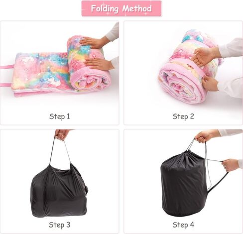 حقيبة نوم SUCHDECO للأطفال، حصيرة قيلولة مبطنة مقاس 63 بوصة × 29 بوصة مع توهج في الظلام ستار روكيت يونيكورن، حقيبة نوم من القطيفة الناعمة للأطفال الصغار والأولاد والبنات أثناء النوم والرعاية النهارية ومرحلة ما قبل المدرسة in Kuwait