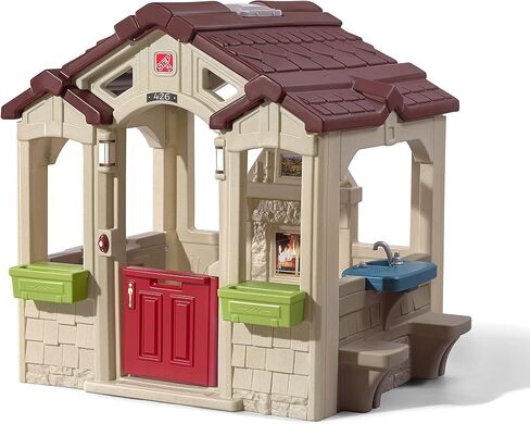 Step2 Charming Cottage Kids Playhouse, Indoor and Outdoor Playset, Interactive Sounds, Toddlers 2 - 10 Years Old, Easy to Assemble Backyard Discovery Playhouse in Saudi Arabia