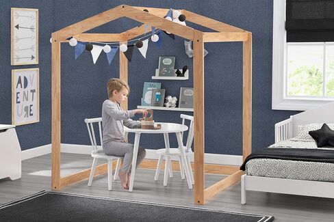 Delta Children Homestead Wood Indoor Playhouse - Greenguard Gold Certified, Natural in Saudi Arabia
