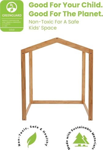 Delta Children Homestead Wood Indoor Playhouse - Greenguard Gold Certified, Natural in Saudi Arabia