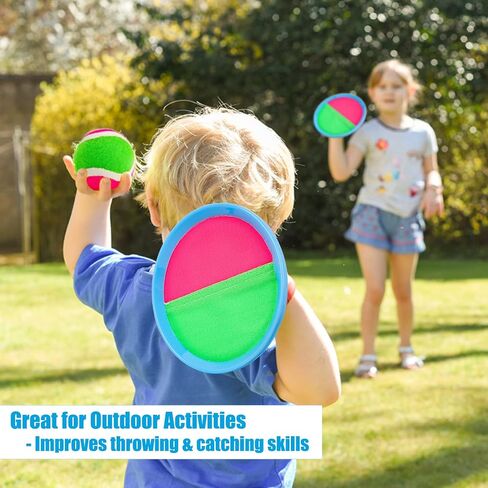 Ayeboovi Upgraded Toss and Catch Ball Game for Kids 4 Paddles and 4 Balls in Kuwait