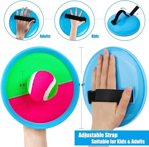 Ayeboovi Upgraded Toss and Catch Ball Game for Kids 4 Paddles and 4 Balls in Kuwait